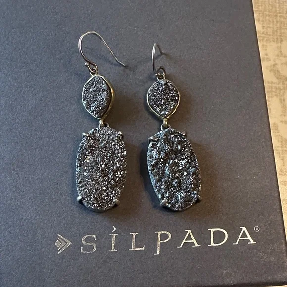 NEW! Silpada Druzy Drops - Picture 1 of 3